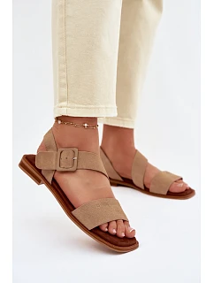 Dámské sandály semišové Big Star TT274491 béžové