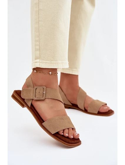 Dámské sandály semišové Big Star TT274491 béžové