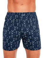 Pánské trenýrky model 20771776 Classic Tmavě modrá vzor - Cornette Pánské trenýrky model 20771776 Classic Tmavě modrá vzor - Cornette