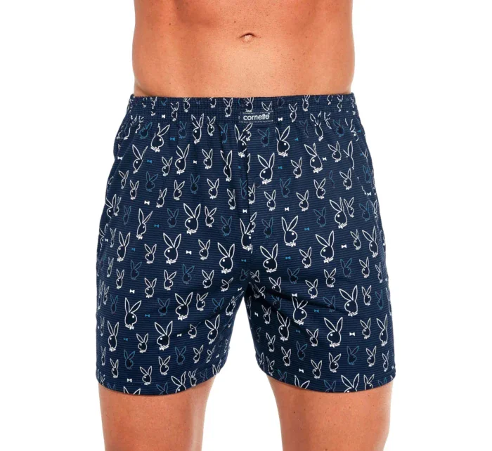 Pánské trenýrky model 20771776 Classic Tmavě modrá vzor - Cornette Pánské trenýrky model 20771776 Classic Tmavě modrá vzor - Cornette