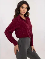 Dámska košeľa DHJ KS 19760.49P bordová - FPrise