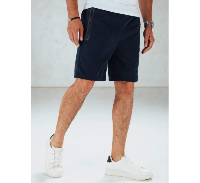 FashionStreet pánske tmavomodré teplákové šortky SX2472