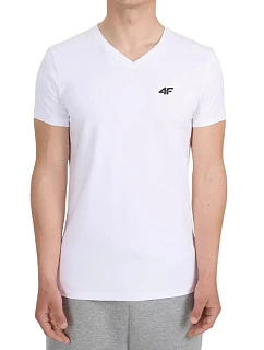 Koszulka męska 4F biała 4FWMM00TTSH 10S pánské model 22086456 - Hikvision
