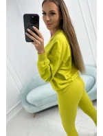 model 18752914 set halenka + top + legíny kiwi - K-Fashion model 18752914 set halenka + top + legíny kiwi - K-Fashion