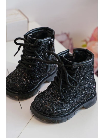 Dětské Botky Se Zipem Černé model 21636429 - Boto