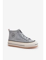 Zateplené Dámské Tenisky Na Platformě Eko Kůže Big Star model 21669567 Modré - Big Star Shoes