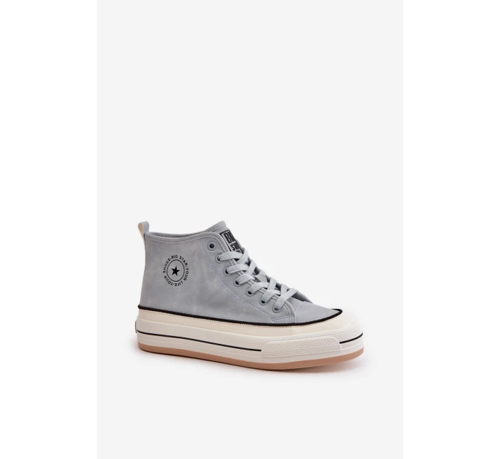 Zateplené Dámské Tenisky Na Platformě Eko Kůže Big Star model 21669567 Modré - Big Star Shoes