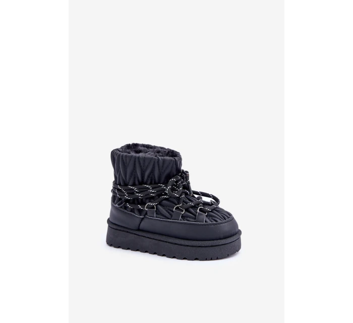 Dětské Zimní Boty S Kožíškem Černé model 21680341 - Boto Dětské Zimní Boty S Kožíškem Černé model 21680341 - Boto