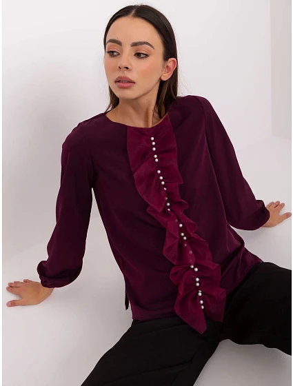 Bluzka LK BZ model 18865908 ciemny fioletowy - FPrice
