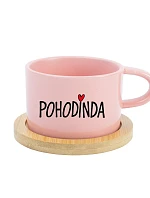POHODINDA - růžový hrníček makronka 200 ml