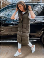 Dámská prošívaná vesta zelená Dstreet model 21965509 - FashionStreet Dámská prošívaná vesta zelená Dstreet model 21965509 - FashionStreet