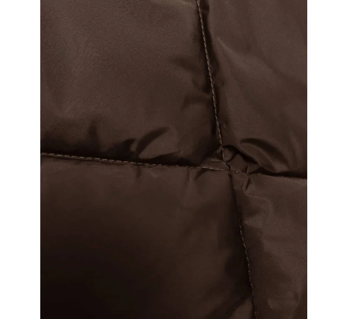 Hnědá zimní bunda s límcem model 21246695 - LHD