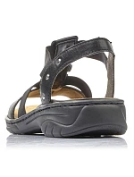 Čierne kožené sandále Rieker W 64580 dámske