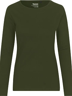Neutral O 81050 Dámske tričko s dlhým rukávom 77.8150 military