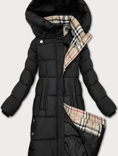 Zimowa kurtka damska z kapturem czarna model 21247792 - Glakate