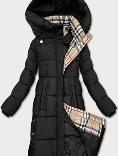 Zimowa kurtka damska z kapturem czarna model 21247792 - Glakate