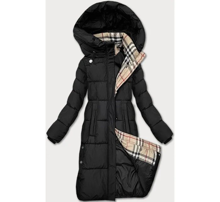 Zimowa kurtka damska z kapturem czarna model 21247792 - Glakate Zimowa kurtka damska z kapturem czarna model 21247792 - Glakate