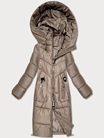 Zimná bunda do polovice stehien S'West dark beige (B/R8535-12)