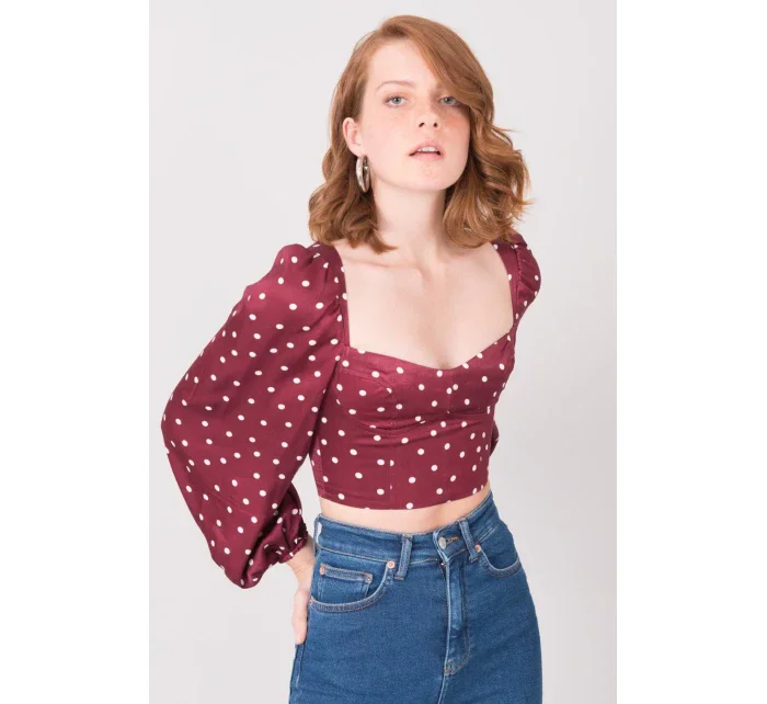 Bluzka model 18484164 bordowy - FPrice