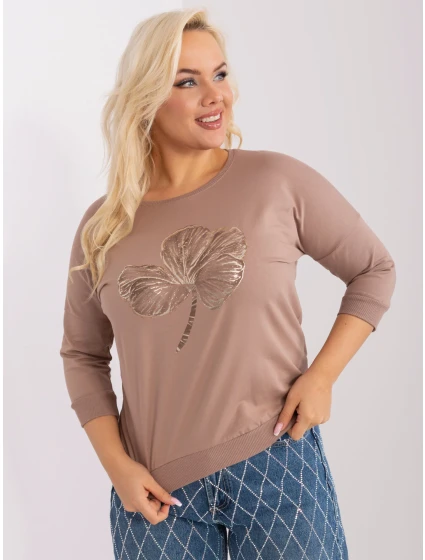 Bluzka RV BZ model 19154315 ciemny bezowy - FPrice