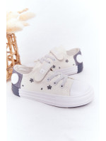 Detské tenisky na suchý zips BIG STAR HH374052 White-Gray