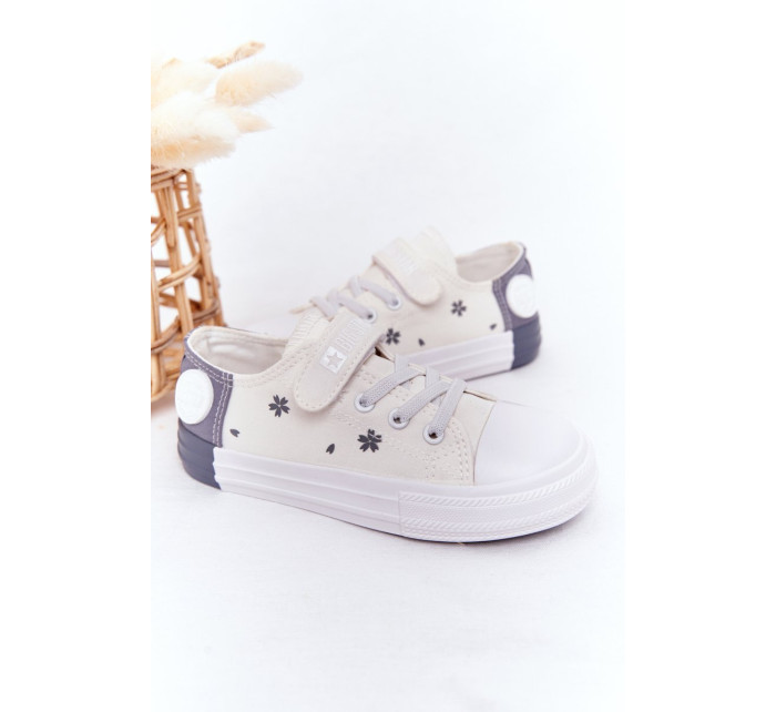Detské tenisky na suchý zips BIG STAR HH374052 White-Gray
