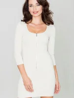 Dámske šaty K104 béžové - Katrus