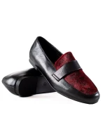 Designové  polobotky černé dámské na plochém podpatku