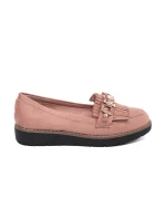 Vynikajúce dámske ružové mokasíny bez podpätku Vynikajúce dámske ružové mokasíny bez podpätku