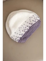 Dámská zimní čepice z vlny s krystaly model 21750448 grafitová - K-Fashion Dámská zimní čepice z vlny s krystaly model 21750448 grafitová - K-Fashion