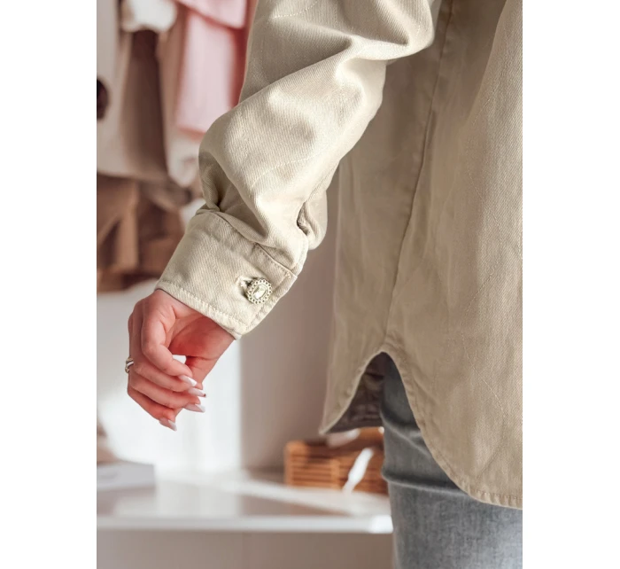 Dámská přechodná košilová bunda oversize  Dstreet model 21986313 - FashionStreet