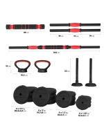 HMS SGN130 Sada závaží 6v1 (činka, činky a kettlebell) 30 kg