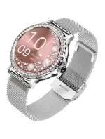 Dámské chytré hodinky Stříbrný náramek + řemínek model 21806347 - RUBICON Dámské chytré hodinky Stříbrný náramek + řemínek model 21806347 - RUBICON