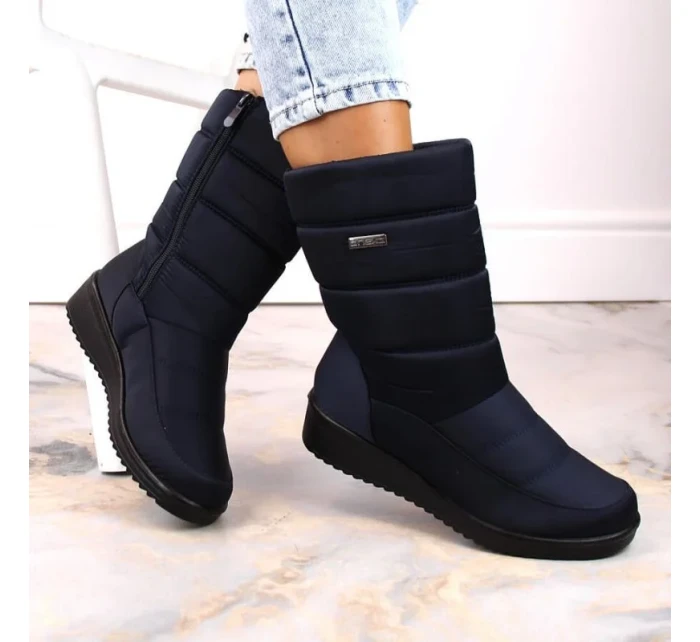 Dámske vysoké snehové topánky W EVE436B navy blue - Novinky Dámske vysoké snehové topánky W EVE436B navy blue - Novinky