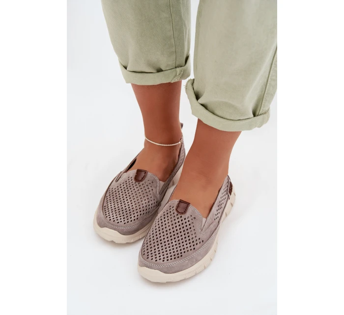 Otevřená semišová polobotka Ravinette