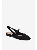 Materiálové Baleríny Dámské S Páskem Černé model 22109936 - Boto Materiálové Baleríny Dámské S Páskem Černé model 22109936 - Boto