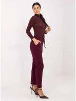 Spodnie IT SP model 21791053 bordowy - FPrice Spodnie IT SP model 21791053 bordowy - FPrice