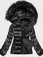 Dámska krátka zimná bunda čierna (YP-20129-1)