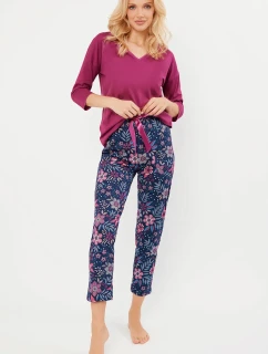 Talianska ľudová móda r.3/4 sp.7/8 farba:blackberry/print