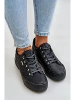 Trampki Damskie Na Platformie Ocieplane Big Star OO274A465 Czarne Trampki Damskie Na Platformie Ocieplane Big Star OO274A465 Czarne