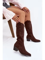 Kozačky Kovbojky Dámské Čokoládové Jazelle