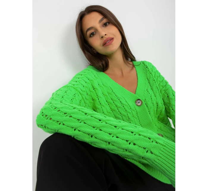 Dámsky sveter LC SW 8036 fluo zelený Dámsky sveter LC SW 8036 fluo zelený