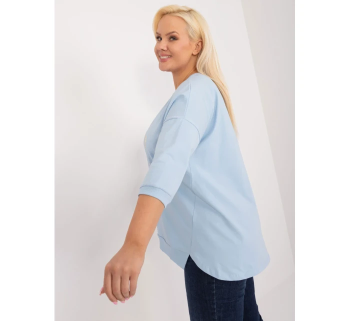 Bluzka RV BZ model 20081005 jasny niebieski - FPrice Bluzka RV BZ model 20081005 jasny niebieski - FPrice