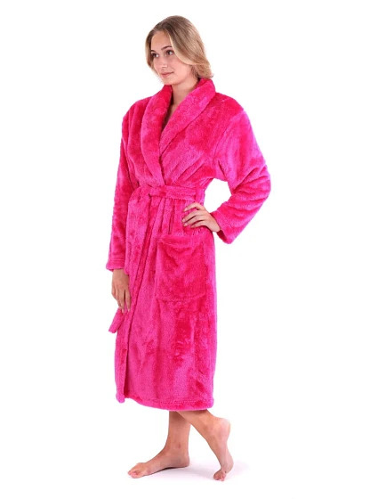 Dámská župan LILLY extra se šálovým límcem Tmavě růžová model 19034522 - Vestis Dámská župan LILLY extra se šálovým límcem Tmavě růžová model 19034522 - Vestis