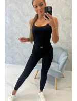 Žebrované legíny model 20686777 černé - Kesi