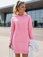 Dámska dlhá mikina s kapucňou oversize TIMMY pink FashionStreet EY1939
