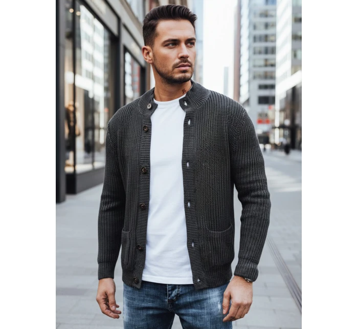 Pánský tmavě šedý svetr Dstreet model 21994134 - FashionStreet Pánský tmavě šedý svetr Dstreet model 21994134 - FashionStreet