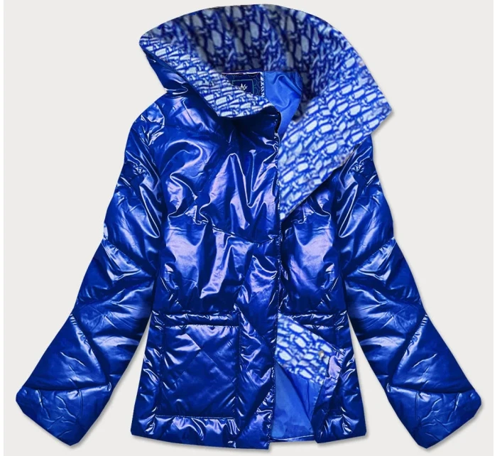 Svetlomodrá dámska bunda s leskom (OMDL-023)