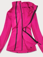 Ružová dámska mikina s nízkym stojačikom (HH020-51)