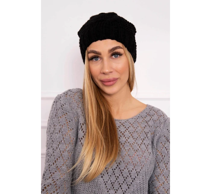 Fleecová čiapka Justyna K253 čierna